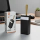Повербанк 40000 мАг WUW з дисплеєм та ліхтариком, Power Bank з 3 USB виходами, зовнішній акумулятор зі швидкою зарядкою, портативна мобільна батарея для смартфона, телефону, планшета та інших гаджетів, Y114-Black - зображення 2