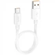 Кабель HOCO X96 USB-A to Type-C — 100W, 6A, 0.25 м, швидка зарядка, білий - зображення 1