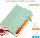 Клавіатурний чохол LUCKYDIY A5618 для iPad 10 2 дюймів 7 та 8 покоління 2019-2020 років зелений Bluetooth магнітна знімна клавіатура QWERTY тримач для олівця - зображення 5