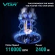Фен професійний VGR V-469, 4 рівні обдування, 4 рівні температури, 2 насадки, 2400 Вт - зображення 5