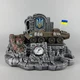 Штоф сувенирный с часами "БТР-70" ручная работа | Декоративная подставка для стопок и фляги PA_1232 - изображение 1