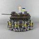 Комплект чарок із графіном для горілки 6 стопок + пляшка "Leopard 2A6" | Ручна робота PA_1078_3 - зображення 2