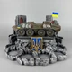 Сувенирный набор штофов с гербом Украины "БТР-70" (без посуды) | Подставка для рюмок и бутылки PA_1229 - изображение 1