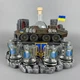 Подарунковий набір для горілки "БТР-70" ручна робота | Подарунок на день захисника України PA_1229_3 - зображення 2