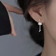 Серьги пусети цветок лотос с подвесками - изображение 4