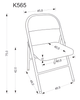 Krzesło składane Halmar K565 białe (5905248134676) - obraz 4