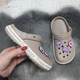 Кроксы подростковые ЭВА для девочки Dago Style бежевые 35р (22,3 см) 1228-6 - изображение 5