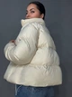 Куртка женская Fashion 3095 короткая пуффер воротник стойка L молочная - изображение 3