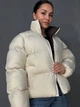 Куртка женская Fashion 3095 короткая пуффер воротник стойка L молочная - изображение 5