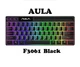 Клавиатура AULA F3061 Черная с RGB Игровая Проводная Мембранная с Подсветкой Клавиш. Мини Формат. С Функциональными Клавишами и Подставкой на Телефон - изображение 1