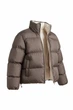 Куртка женская Fashion 3095 короткая пуффер воротник стойка коричневая - изображение 5