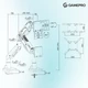 Настільне кріплення для монітора GamePro MAG701WBL з газліфтом 24-57" 2~30kg White & Blue - зображення 16