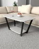 Журнальний столик в стилі лофт EcoLoft Флоу DSP-1395-7 Білий - зображення 1