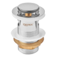 Донный клапан для раковины Zerix BV-05 1 1/4'' с переливом автоматический СLICK-СLACK (Цвет хром - изображение 1