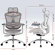Крісло офісне Sihoo Doro C300L Mesh White DORO-C300L-A3-102) - зображення 18