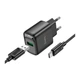 Зарядний комплект Hoco C140A fast charger 1роз'єм USB 18W 5V/3A, QC3.0 кабель USB to Type-C 1 метр Black - зображення 1