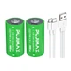 Аккумуляторы Pujimax Тип C/R14 с USB Type-C 7400mWh 1.5V Li-Ion (2 шт + кабель + кейс) (16235-2) - изображение 1