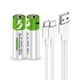 Аккумуляторные батареи Smartoools AA с USB Type-C 1.5V 2600mWh (Блистер 2 шт + кабель) (16233-2) - изображение 2