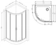 Душове огородження 1/4 Round AM.PM Gem 80×80 см, без піддону, хром профіль W90UG-401-8080-MT - зображення 4