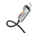 Кабель USB Hoco U123, USB to Lightning, 2.4А, 1.2m, чорний - зображення 3