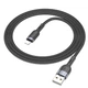 Кабель USB Hoco U117, USB to Lightning, 2.4А, 1.2m, черный - изображение 3