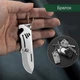 Мини нож 2 шт брелок для ключей стальной 3,6 см Mini Knife серый (GS-194856) - изображение 7