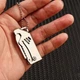 Мини нож 2 шт брелок для ключей стальной 3,6 см Mini Knife серый (GS-194856) - изображение 9