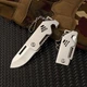 Мини нож 2 шт брелок для ключей стальной 3,6 см Mini Knife серый (GS-194856) - изображение 10