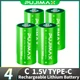 Акумулятори Тип C (R14) 7400mWh с Type-C Pujimax 1.5V Li-Ion (4 шт + 2 кабеля + 2 кейса) (16235-4) - зображення 2