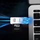 Універсальний кардрідер USB 2.0 SD/microSD компактний адаптер для карт пам'яті Card Reader White - зображення 3