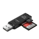 Універсальний кардрідер USB 2.0 SD/microSD компактний адаптер для карт пам'яті Card Reader Black - зображення 2