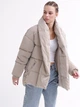 Жіноча куртка з поясом X-Woyz LS-8881-10 M бежевий - зображення 3