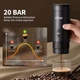 Беспроводная портативная кофеварка CLITON с USB-C зарядкой для горячего и холодного заваривания, совместимая с молотым кофе и капсулами, черная - изображение 5