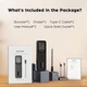 BFOUR Беспроводной термометр для мяса с цифровым дисплеем, USB-зарядкой и беспроводным удалённым мониторингом до 100 м, переключением ℃/℉ и управлением через приложение для iOS и Android, для барбекю, гриля, духовки и коптильни, чёрный - изображение 3