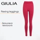 Женские классические бесшовные леггинсы Giulia FLEXING LEGGINGS S/M Bordo-winterberry, лосины из микрофибры, эластичные для спорта - изображение 1