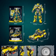 Конструктор Трансформер Бамблбі, Bumblebee – 2 в 1, 617 деталей (жовтий спорткар) - зображення 5