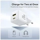 Зарядное устройство Baseus 1xUSB-C 20W + 1xUSB white + cable USB-C to USB-C 60W 1.0m (P10111608213-01) - изображение 7