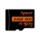 Карта памяти MicroSDXC 64Gb Apacer microSDXC UHS-I U3 V30 A2 + SD-adapter (AP64GMCSX10U8-R) - изображение 2