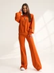 Костюм со штанами и кофтой в стиле casual трикотажный домашний молодежный со штанами клеш ISSA PLUS 15510A M оранжевый (issa2007682784370) - изображение 1