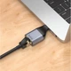Перехідник USB-C LAN Hoco Premium 100 Мбіт/с Ethernet адаптер Type-C → RJ45 для ноутбука, MacBook, Android (не для iPhone) - зображення 2