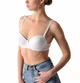 Бюстгальтер c Push up белый в цветок 80В - изображение 1