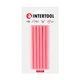 Комплект клеевых стержней розовых, 7,4×100 мм, 12 шт. INTERTOOL RT-1047 - изображение 1