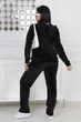 Велюровый спортивный костюм на молнии с капюшоном Q4139 L-XL (50-52) Черный - изображение 3