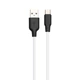 USB Hoco X21 Plus Silicone Type-C 2m Чорно-білий - зображення 1