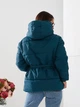 Женская демисезонная куртка с капюшоном KHAN 0332 56 Аквамариновый (KH - 0332/3 N ) - изображение 5