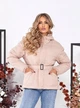 Женская демисезонная куртка с капюшоном KHAN 0332 58 Пудрово-бежевый (KH - 0332/2 R ) - изображение 2