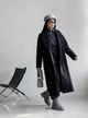 Женское пальто демисезонное на запах удлиненное oversize Палермо N LEO PRIDE 0188 42-44 Черный ( LP - 0188/1 B ) - изображение 1