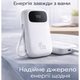 Power Bank Baseus PD 45W 20000 mAh з вбудованим кабелем USB-C / Lightning, швидка зарядка White - изображение 2