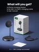 Бездротовий зарядний пристрій Ugreen 20 W 2-in-1 MagFlow Magnetic Wireless Charging Stand Grey (CD317) - зображення 7