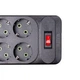 Сетевой фильтр удлинитель 3 метра на 6 розеток 4 USB 2 Type-C и кнопкой выключения переноска с заземлением и защитой от перегрузки для дома офиса бытовой техники телефона гаджетов зарядки Черный - изображение 4
